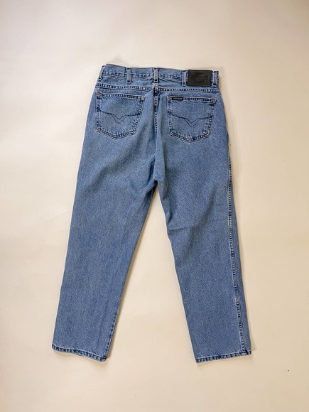 90s Vintage Harley Davidson Light Wash Straight Leg Jeans Size L - Picture 4 of 8